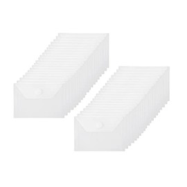 YESSART 3x5 Plastic Envelopes Hook Loop Closure Coupon Receipt Storage Holder 40 Pack