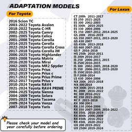 00276-00900 Wheel Lock Lug Nuts Set M12 x 1.5, Compatible with 2001-2025 Toyota Avalon C-HR Camry Celica Corolla Highlander Matrix Mirai MR2 Prius RAV4 Sienna Solara Tacoma Venza Yaris & Lexus, Chrome