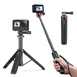Ulanzi MT-72 Tripod, GoPro Tripod, Selfie Tripod, Tabletop Tripod, 20.1 inches (51 cm) Extender, 4 Levels of Stretch, Lightweight, Dual Tripod / Monopod, Vlog Selfie Stick, Easy to Carry, Ideal for Selfie Recording, Video Watching, Live Streaming, Compat