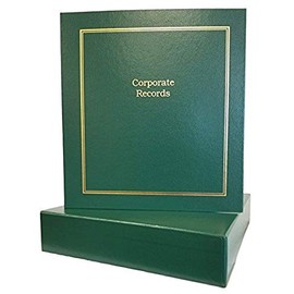 HUBCO 3-Ring Business Binder Portfolio with Company Name Tag Insert and Slipcase (Green)