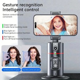 Unbranded Auto Face Tracking Tripod 360° Rotating Camera Stand with Remote/Gesture Control