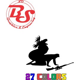 noBS graphics 6" Chasin Tail Decal Funny Joke Hunting Fishing Buck Commander Duck Dynasty noBS - Hunting Moose
