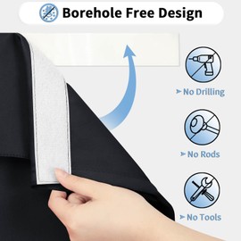 OutdoorLines Blackout Sidelight Curtains for Front Door, Privacy Thermal Insulated Tie up Side Door Narrow Window Treatments Panel, W12 x L40 inch, Black, 1 Panel