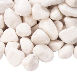 18 Pounds Decorative Pebbles, White Stones, White River Rock, Natural Aquarium Gravel, Garden Decor Rocks