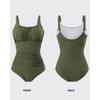 AILLOSA Trajes de baño de Cuello Cuadrados de Control de