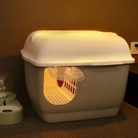 Shy Tiger 사막화 방지 고양이 대형 발판 소심한호랑이 화장실 [J. 신사의 회색 고양이 매트] Desertification Prevention Large Cat Litter Mat for Shy Tigers [J. Gentleman's Gray Cat Mat]
