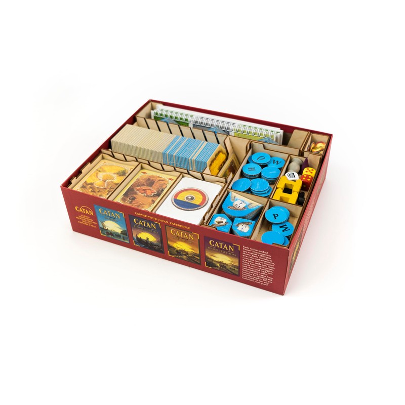 Gaming Trunk Organizer for Catan 5th Edition. Settlers Organizer (Natural)