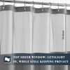 N&Y HOME 60 Inch Waffle Weave Shower Curtain with Snap-in