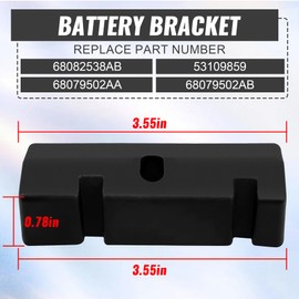Battery Bracket Fit for Jeep Wrangler Cherokee Chrysler Pacifica Fit for Voyager Dodge Fit for Ram 1500 2500 3500 2012-2025, Battery Hold Down Bracket Replace 68082538AB 53109859 68079502AB 68079502AA