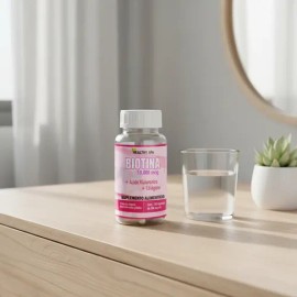 Biotina Healthy Life 100 Cápsulas Veganas Sin Sabor Para Cabello Piel Y Uñas