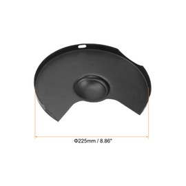 HARFINGTON Bench Grinder Wheel Outer Guard Cover 7.87" Carbon Steel Left Outer Shroud for Bench Grinder Polisher, Black