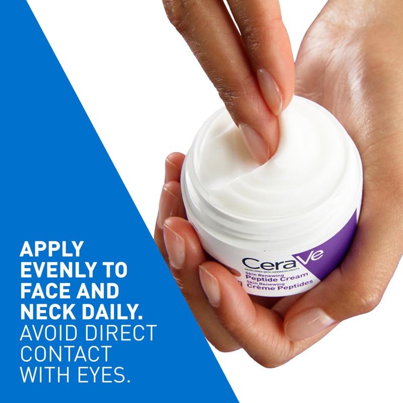 CeraVe Skin Renewing Night Cream, Niacinamide, Peptide Complex, and Hyaluronic