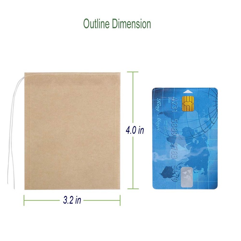 Aksuaple Eco-Fil Disposable Tea Filter Bags for Loose Tea, Wood