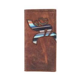 HOOEY Leather Men’s Western Rodeo Wallet (Hawk - Brown/Sunset Serape)