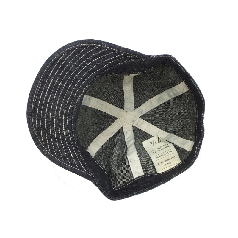 Buz-Ricksons BR02308 Men's Work Cap Army Denim Cap, navy