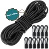 TAIXING 10M Elastic Cord, 8 mm Elastic Bungee Cord, Black