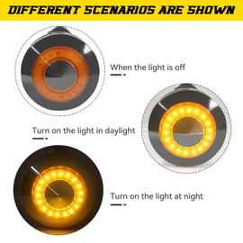 GAMPRO 12V 150DB Car Air Horns, 18 Inches Chrome Zinc Single Trumpet Truck Air Horn with Compressor for Any 12V Vehicles Trucks Lorrys Trains Boats Cars (black with lights)