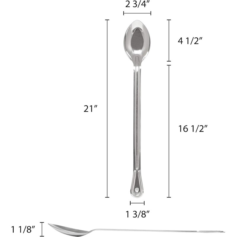 TrueCraftware- 21-inch Extra Long Basting Spoon Stainless Steel 1.5 mm