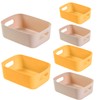 Vivikivi 6 Pcs Plastic Storage Boxes Storage Baskets of 3