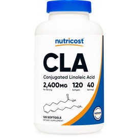 Nutricost CLA (Conjugated Linoleic Acid) 2,400mg, 120 Softgels - Gluten Free, Non-GMO, 800mg Per Softgel