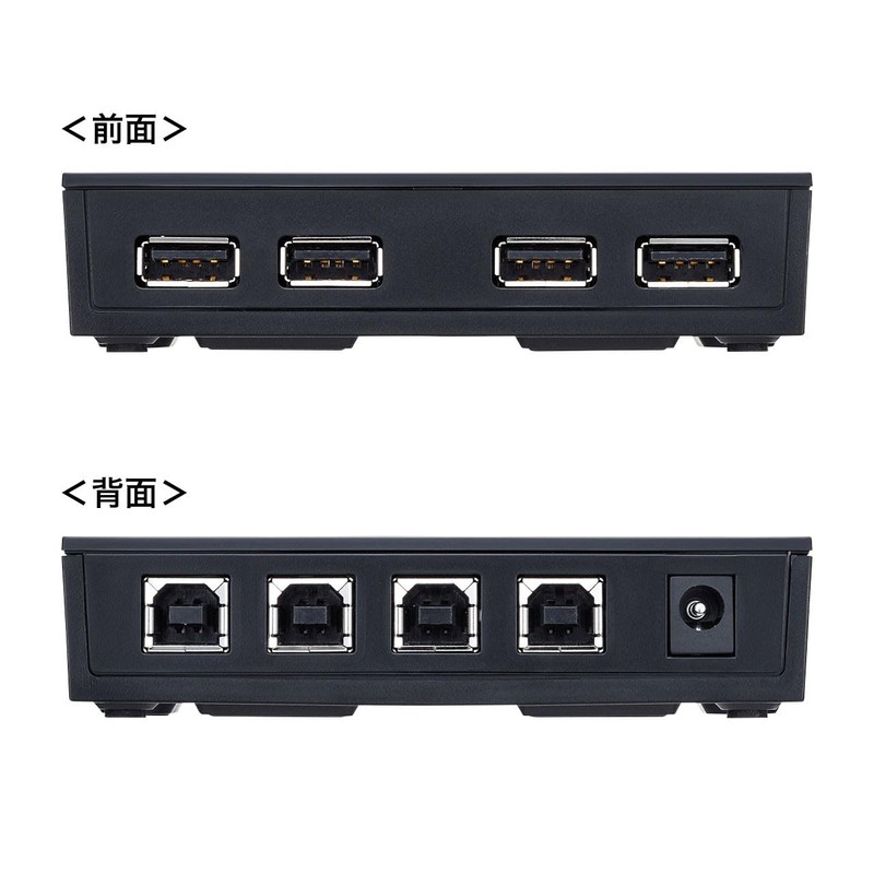 Sanwa Supply SW-US44HMG USB 2.0 Manual Switcher with Magnet (With