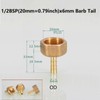 MiJunHD 2X Brass Pipe Fitting 6mm Hose Barb Tail 1/2''