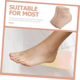 WOONEKY 2pairs Mesh Socks for Women Men Gel Cracking Preventing Foot Sleeves Moisturized Heel