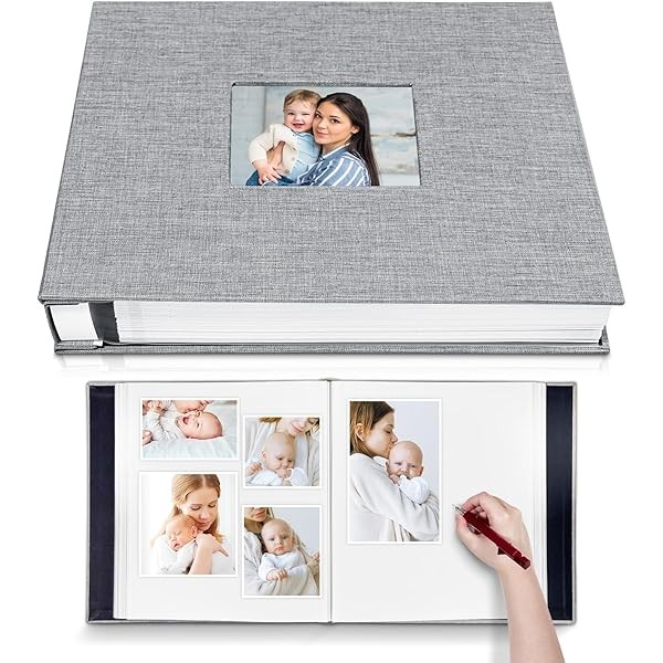 Large Photo Album Self Adhesive with Picture Display Window, DIY