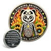Leafence Sobriety Coin Panda Skeleton Design Sobriety Coin Recovery Addiction