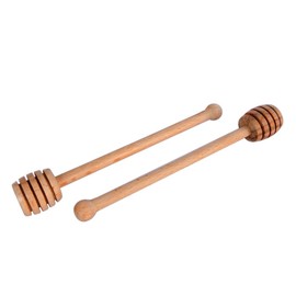 HealthGoodsIn - Set of 2- Wooden Honey Dipper for Easy Honey Dispensing