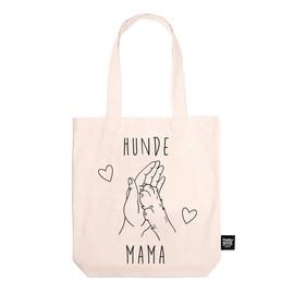 Happy Words Cotton Bag - Fabric Bag with Print - Fabric Bag - 100% Cotton Bag - Colourful Bags - Shopping Bags - Fashionable Shopping Bag - Cotton Bag 40.5 x 41 x 8.5 cm, dogs mom