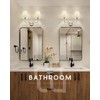 METWET 2-Light Bathroom Light Fixtures, Brushed Nickel Vanity Lights, Double