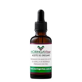 moringa vitae Oregano Oil with Moringa Oil | Cold Pressed | ARTESANAL | 1 FL OZ - The Best Oil of Oregano - Label of Product in Spanish - Product from Mexico