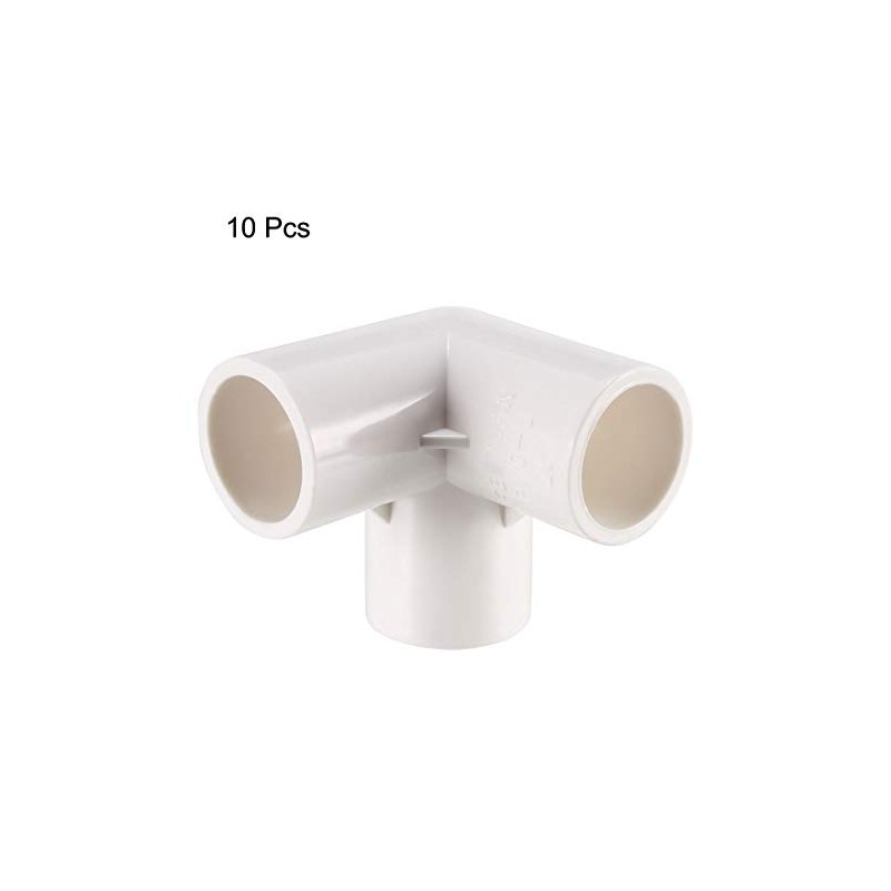 sourcing map 3 Way Elbow PVC Pipe Fitting Furniture Grade