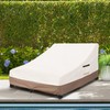 okcool 100% Waterproof Patio Double Wide Chaise Lounge Chair Cover,