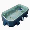 YEYGRIEM Foldable Swimming Pool, Rectangular Above Ground Swimming Pool for