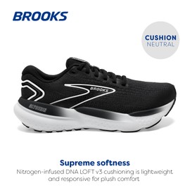 Brooks Women’s Glycerin 21 Neutral Running Shoe - Black/Grey/White - 9.5 Wide