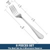 MUTNITT 8 Pieces Dinner Forks Set, Food-Grade Stainless Steel 8