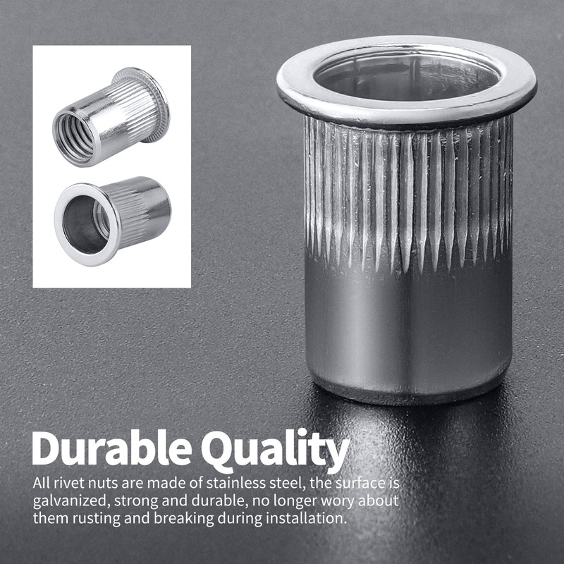 Gueenky Pack of 20 Rivet Nuts M12 Stainless Steel Rivet