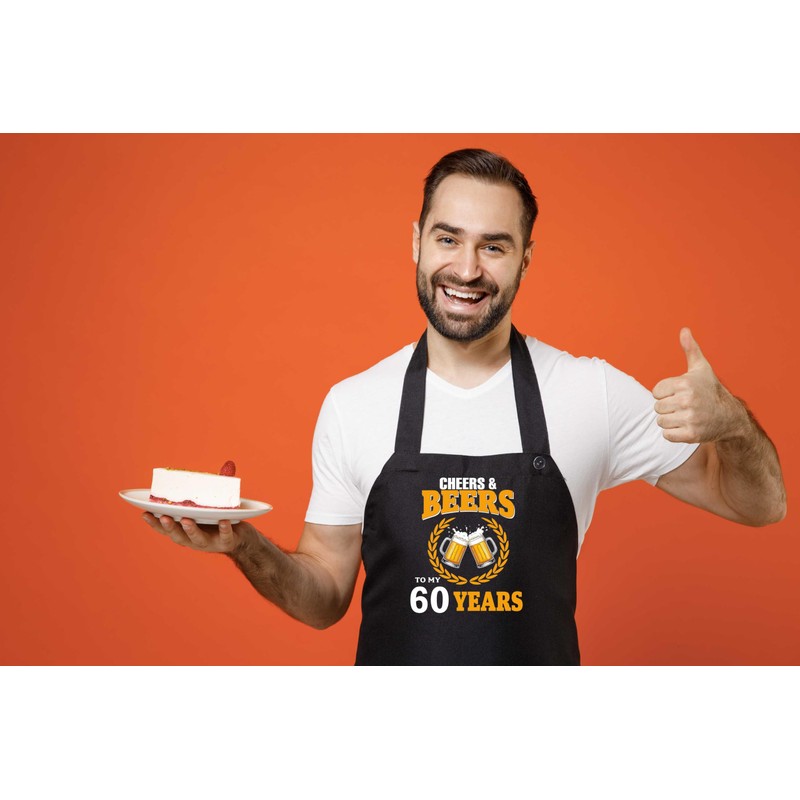 Print4U Cheers & Beers 60th Birthday Apron 60 Year Old