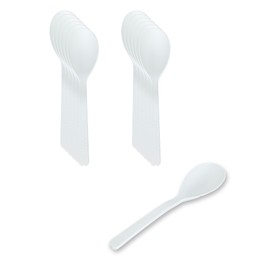 Restaurantware Plastic Mini Spoons 1000 Count 4 Inch Compostable White Small Spoons Durable Heat-Resistant Freezable Flatware For Serving Desserts And Appetizers At Homes Restaurants And Cafes