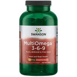 Swanson Multiomega 3-6-9 (Flax Borage Fish) 2400 Milligrams 220 Sgels
