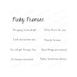 Stamping Bella Cling Stamps-Pinky Promise Sentiment Set EB1235