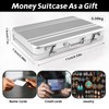 WINKIO Aluminium Money Case with Snap Closure Cheque Gift for