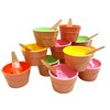 Dondor Enterprises - Tazas de helado de plástico con cucharas,