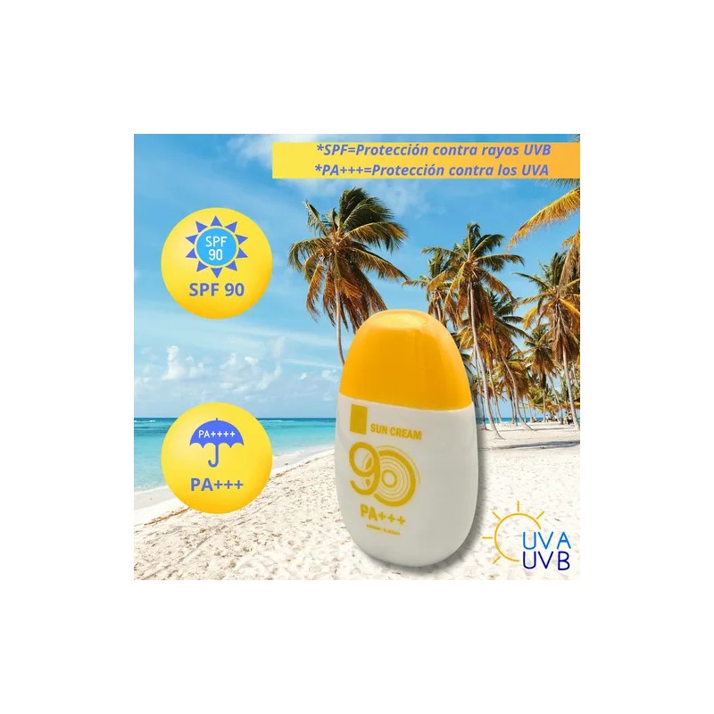 Protector Solar Sun Cream 90 Fps Crema Protege Humecta Pa
