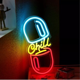 Outdoor Options Co Chill Pill  LED Light Sign Eco friendly in stock
