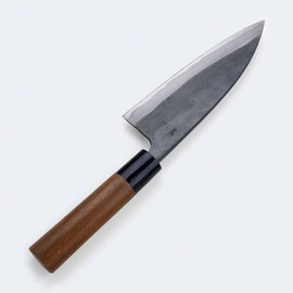 包丁 出刃 元兼「極上」鍛造黒打両刃出刃包丁150mm
