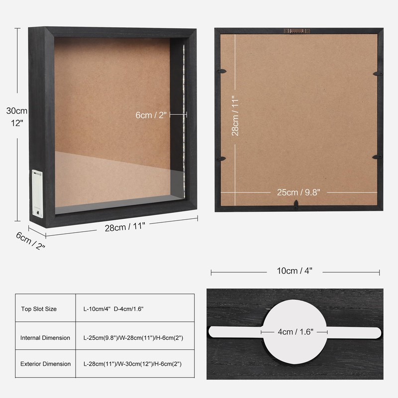 LED Shadow Box Frame Wine Cork Holder Display Case with