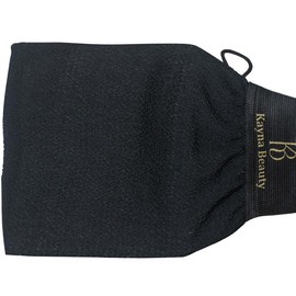 Moroccan Kessa Mitt Exfoliating Glove | Bath Glove | Exfoliating Mitt for Hammam Bath Gloves Shower Smooth Soap Personal Cleaning - Color: Black